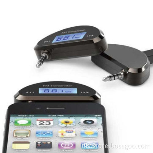 Super Black Car 3.5mm FM Transmitter for Smart Phone